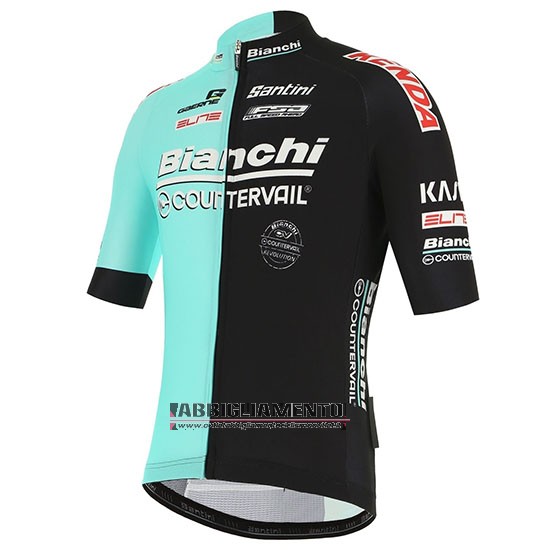 Abbigliamento Bianchi Countervail 2019 Manica Corta e Pantaloncino Con Bretelle Nero Verde - Clicca l'immagine per chiudere